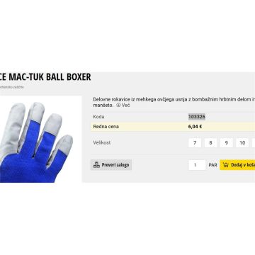Rukavice Mac-Tuk Ball