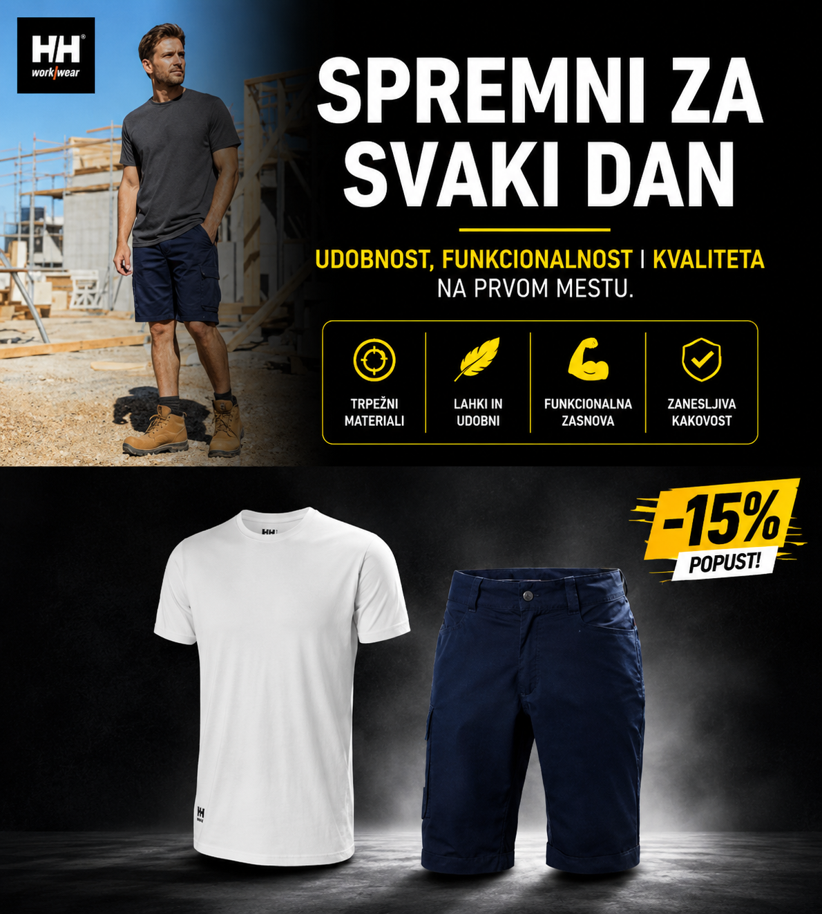 HH KRATKE HLAČE & MAJICE -15%