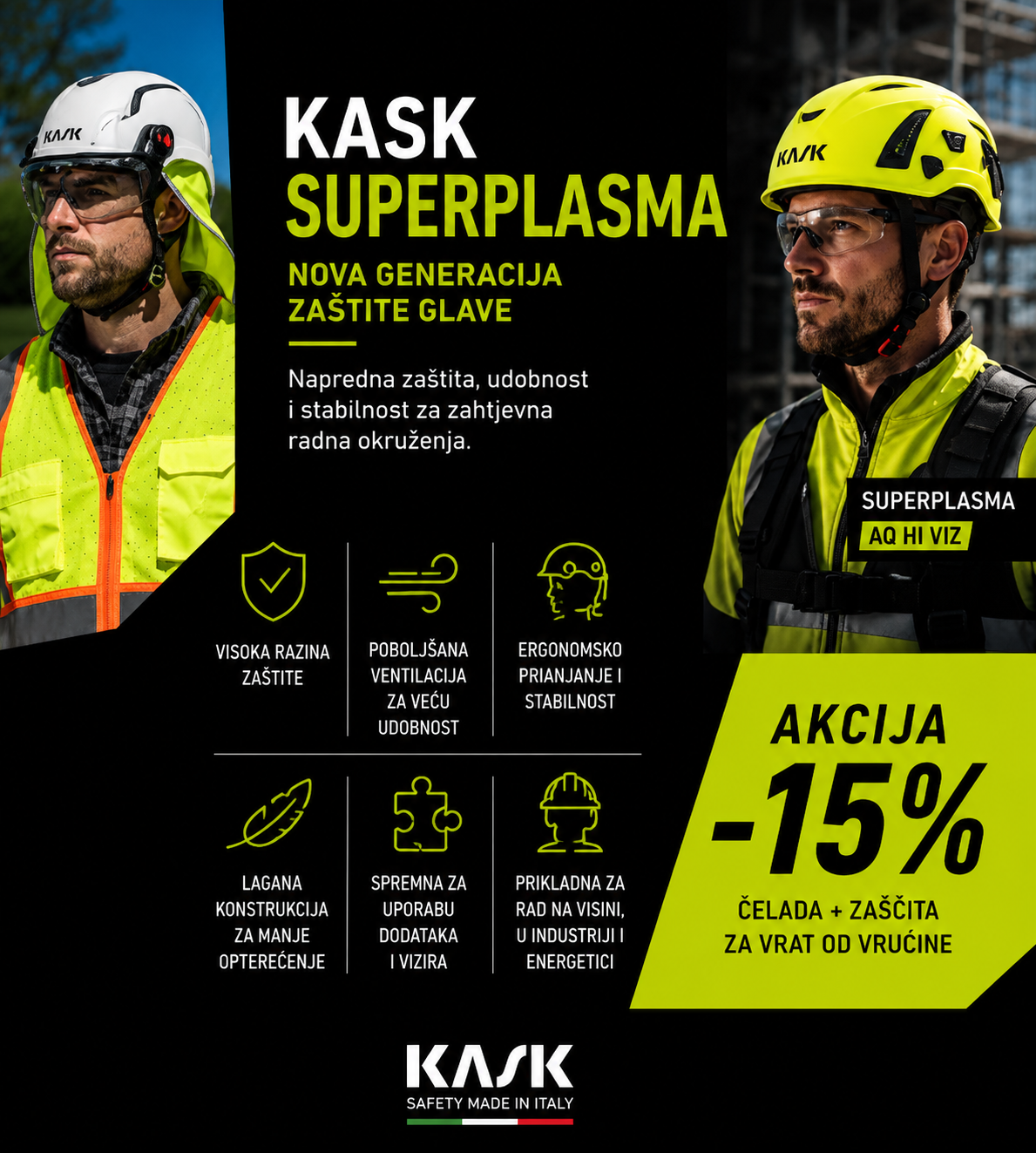 KASK superplasma AQ hi viz -15% HR